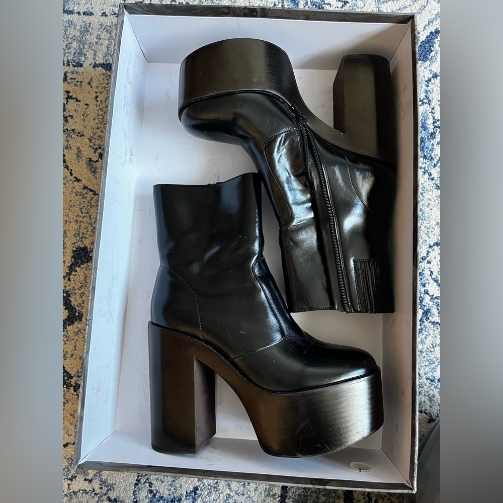 Jeffrey Campbell Nelsons Black Platform Heel Boots